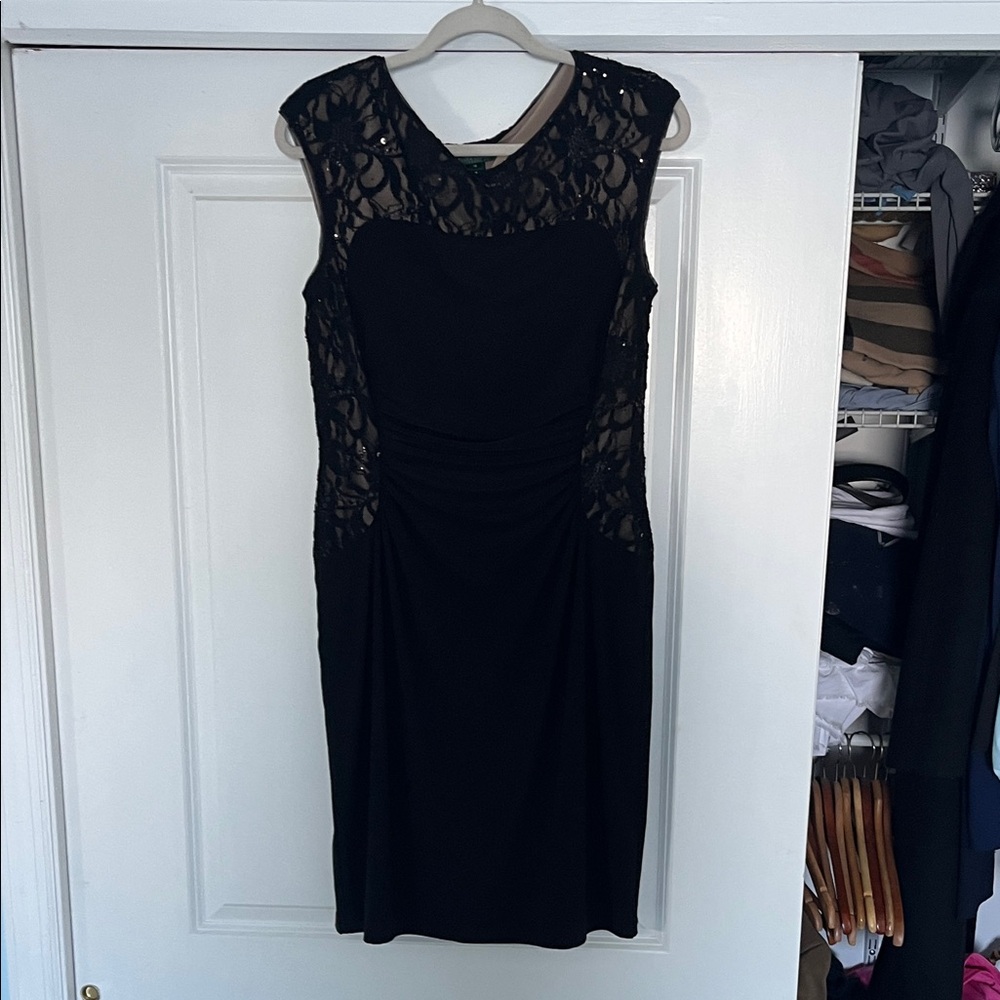 Lauren Ralph Lauren Black Lace Mini Dress